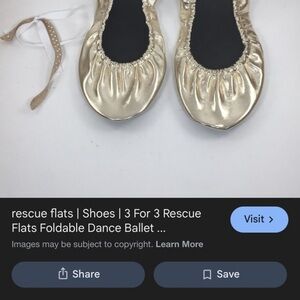 Rescue Flats Gold Women's Ballet Slippers